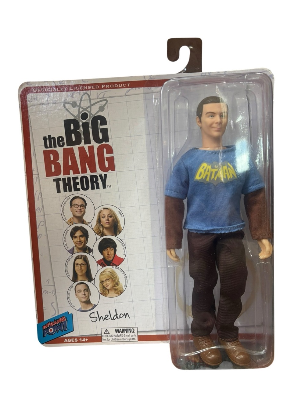 NEW - The Big Bang Theory “Sheldon” Batman Shirt 8” Action Figure TBBT